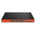 WI-PMS328GF, Коммутатор управляемый L2 PoE 400Вт, порты 24 PoE GE + 4 Combo GE/SFP