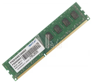 Patriot DDR3 4GB 1600MHz UDIMM (PC3-12800) CL11 1,5V (Retail) 256*8 PSD34G16002
