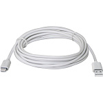 USB кабель Defender USB08-10BH USB2.0 белый, AM-MicroBM, 3м