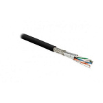 1734131 Hyperline SFTP4-C6A-S23-OUT-PE-BK-500 (500 м) кабель витая пара, экранированная (S/FTP), категория 6a, 4 пары (23 AWG), одножильный (solid), каждая па