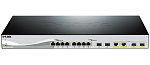 D-Link DXS-1210-12TC, PROJ L2+ Smart Switch with 8 10GBase-T ports and 2 10GBase-T/SFP+ combo-ports and 2 10GBase-X SFP+ ports.16K Mac address, 240Gbp