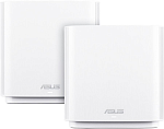ASUS CT8 (W-2-PK) // роутер, из 2 точек доступа, 802.11b/g/n/ac/ax, до 400 + 1733Мбит/c, 2,4 + 5 гГц, белый ; 90IG04T0-MO3R80