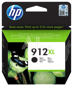 3YL84AE Cartridge HP 912XL для OfficeJet 8013/8023/8025, черный (825 стр)