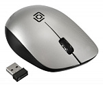 1061647 Мышь Оклик 695MW черный/серебристый оптическая (1000dpi) беспроводная USB для ноутбука (3but)
