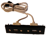 3,5 отсек для HDD с двумя USB-портами, черный цвет