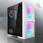 0R20B00207 Raijintek SILENOS MS PRO WHITE (200x200x25 *2 + 120x120x25*1 ARGB fan); Tempered glass appearance design; ATX; 4mm Tempered Glass; USB3.0*1 + USB2.0*2