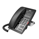 Fanvil H3 Black Hotel phone, 1 USB Port for phone charging, 6 Soft keys programmable service hotline, PoE, HD Voice, PSU