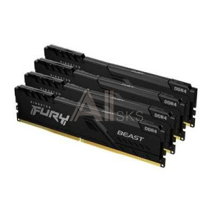 1849678 Kingston DRAM 64GB 3200MHz DDR4 CL16 DIMM (Kit 4x16Gb) FURY Beast Black KF432C16BB1K4/64
