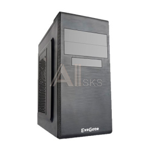 1506606 Корпус Exegate EX269430RUS Miditower UN-603 Black, ATX, <UN350, 120mm> 2*USB, Audio