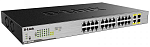 DGS-1026MP/B1A D-Link Unmanaged Switch 24x1000Base-T PoE, 2xCombo 1000Base-T/SFP, PoE Budget 370W, metal case