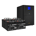 296883 Комплект ИБП EX295991RUS + батарея 33Aч EX282974RUS 4шт (инвертор, синус, для котла) ExeGate SineTower SZ-5000.LCD.AVR.2SH.1C13.T.RJ.USB <5000VA/4000W