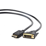 1874978 Bion Кабель DisplayPort - DVI, 20M/24+1M, позолоченные контакты, 1,8м, черный [BXP-CC-DPM-DVIM-018]