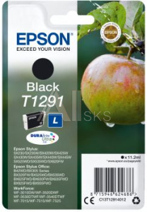 436001 Картридж струйный Epson T1291 C13T12914012 черный (385стр.) (11.2мл) для Epson SX420W/BX305F