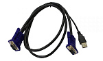 1000679809 Кабель/ DKVM-CU KVM Cable with VGA and USB connectors for DKVM-4U, 1.8m