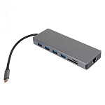 1996779 Концентратор VCOM CU4706 TypeC/(2*HDMI+DP)4K*60Hz 3*USB3.0 TC USB2.0 RJ45 SD TF PD audio TC адаптер