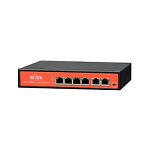WI-PS205, Коммутатор неуправляемый PoE 65Вт, порты 4 PoE FE + 2FE, режим 250м и VLAN