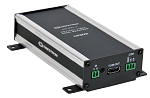 HD-RX1-F HDMI® over Fiber Receiver with RS-232 and IR, includes PW-1205RU power supply, requires HD-TX1-F