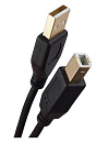 Кабель GoPower USB A (m)-USB B (m) 1.8м ПВХ черный