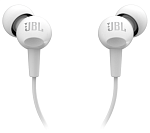 JBLC100SIUWHT JBL C100si: наушники внутриканальные с микрофоном, 1,2м, цвет белый