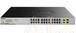 D-Link DGS-1026MP/A1A, L2 Unmanaged Switch with 24 10/100/1000Base-T ports and 2 100/1000Base-T SFP combo-ports (24 PoE ports 802.3af/802.3at (30 W),