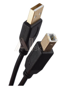 Кабель GoPower USB A (m)-USB B (m) 1.8м ПВХ черный Кабель GoPower USB A (m)-USB B (m) 1.8м ПВХ черный