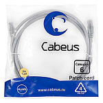 1864799 Cabeus PC-UTP-RJ45-Cat.6-2m Патч-корд U/UTP, категория 6, 2xRJ45/8p8c, неэкранированный, серый, PVC, 2м