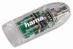 381605 Устройство чтения карт памяти USB2.0 Hama 00091092 прозрачный