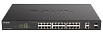 DGS-1100-26MPPV2/A3A D-Link EasySmart L2 Switch 24х1000Base-T PoE, 2xCombo 1000Base-T/SFP, PoE Budget 525W, 4 PoE ports 802.3bt (90W)
