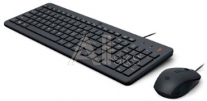 1684377 Клавиатура + мышь HP Wired Combo 150 клав:черный мышь:черный USB