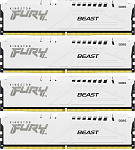1000787304 Память оперативная/ Kingston 64GB 6000MT/s DDR5 CL40 DIMM (Kit of 4) FURY Beast White XMP
