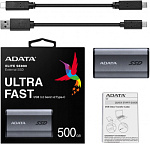 1922472 Накопитель SSD A-Data USB-C 500Gb AELI-SE880-500GCGY SE880 2.5" серый