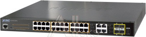 1000467369 Коммутатор Planet коммутатор/ IPv6/IPv4, 24-Port Managed 802.3at POE+ Gigabit Ethernet Switch + 4-Port Gigabit Combo TP/SFP (220W)