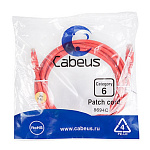 1692531 Cabeus PC-UTP-RJ45-Cat.6-3m-RD Патч-корд U/UTP, категория 6, 2xRJ45/8p8c, неэкранированный, красный, PVC, 3м