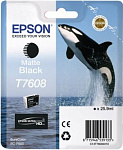 1037219 Картридж струйный Epson T7608 C13T76084010 черный матовый (1100стр.) (25.9мл) для Epson SureColor SC-P600