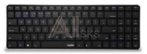 1140074 Клавиатура Rapoo E9100M черный USB беспроводная BT/Radio slim