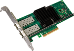 1000341057 Сетевая карта Intel® Ethernet Converged Network Adapter X710-DA2, 2 x SFP+ Port, 10GbE/1GbE, PCI-E v3 x8, iSCSI, FCoE, NFS, VMDq. PCI-SIG* SR-IOV