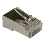 LAN-EZ45-8P8C/S5E-100 Коннектор RJ45 тип EZ, 8P8C, STP, Cat.5e, универсальный, покрытие 50 микрон,100 шт.
