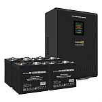 296661 Комплект ИБП EX296004RUS + батарея 55Aч EX285667RUS 4шт (инвертор, синус, для котла, настенный) ExeGate FineSine SX-5000.LCD.AVR.2SH.T <5000VA/3500W,