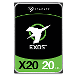 Жесткий диск SEAGATE Exos X20 HDD SATA 20Tb, 7200 rpm, 256Mb buffer, 512e/4Kn, CMR, ST20000NM007D, 1 year
