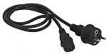 LAN-PP13/SH-1.0-BK Шнур питания C13-Schuko прямая, 3х0.75, 220В, 10А, черный, 1 метр