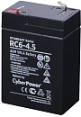 1000527449 Аккумуляторная батарея SS CyberPower RC 6-4.5 / 6 В 4,5 Ач Battery CyberPower Standart series RС 6-4.5, voltage 6V, capacity 4.5Ah (discharge 20 h),