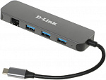 1658296 Разветвитель USB 3.0 D-Link DUB-2334 4порт. черный (DUB-2334/A1A)