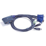 CS62U-A7 ATEN 2-Port USB VGA/Audio Cable KVM Switch (1.8m)