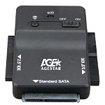 1252001 AgeStar 3FBCP1, Переходник 2.5"SSD+ 2.5"/3.5"IDE+ 2.5"/3.5"SATA->USB3.0 пластик, черный, BackUp, блок питания