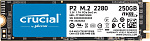 1000570467 Твердотельный накопитель Crucial SSD P2, 250GB, M.2(22x80mm), NVMe, PCIe 3.0 x4, 3D TLC, R/W 2100/1150MB/s, IOPs 170 000/260 000, TBW 150, DWPD 0.3