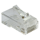 LAN-EZ45-8P8C/U6-100 Коннектор RJ45 тип EZ, 8P8C, UTP, Cat.6, универсальный, покрытие 50 микрон,100 шт.