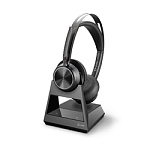 304152040 Voyager Focus 2-M Office - беспроводная гарнитура для ПК, стационарного и мобильного телефона (Bluetooth, Hybrid ANC, базовая станция Office, USB-A, M