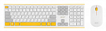1805695 Клавиатура + мышь Acer OCC200 клав:желтый/белый мышь:белый/желтый USB беспроводная slim Multimedia (ZL.ACCEE.002)
