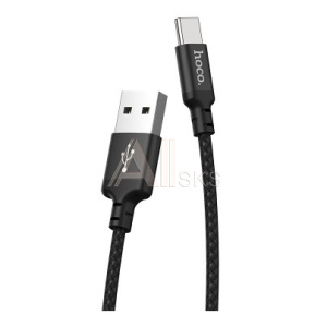 1882861 HOCO HC-62868 X14/ USB кабель Type-C/ 1m/ 2A/ Нейлон/ Black