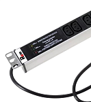 R-16-25C13-FI-1820-3 Вертикальный блок розеток Rem-16 с фил. и инд., 25 IEC 60320 C13, 16 А, алюм., 42-48U, шнур 3 м